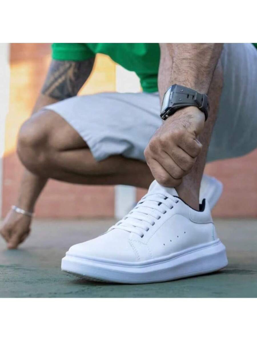 Tenis Maculino Sapatenis Casual Couro Leve Macio