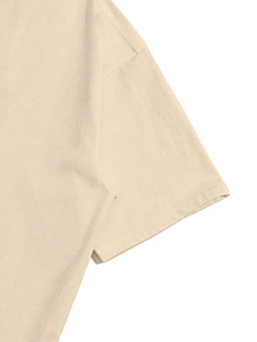 Zrgoth Men's Casual Versatile Minimalist Japanese Crane Print Short Sleeve T-Shirt, Streetwear