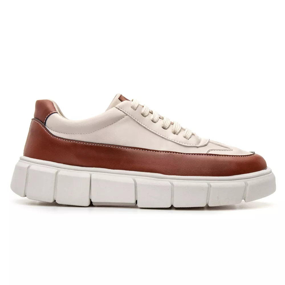 Tenis Oversized H.Boss Melburk Sneaker Masculino - Caramelo/Nude | Atria Shoes